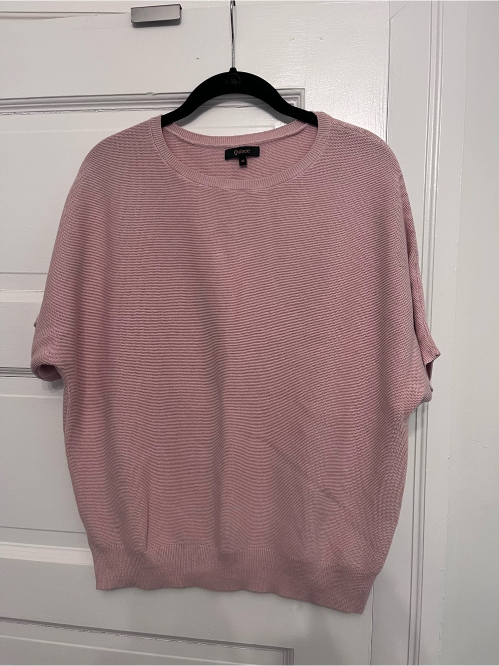Quince Soft Pink Short-Sleeve Knit Top - Picture 2 of 5
